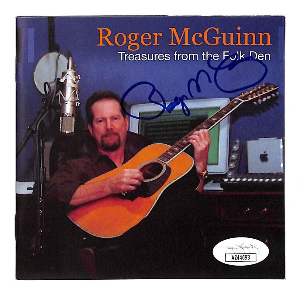 Roger McGuinn Autographed CD Cover The Byrds JSA