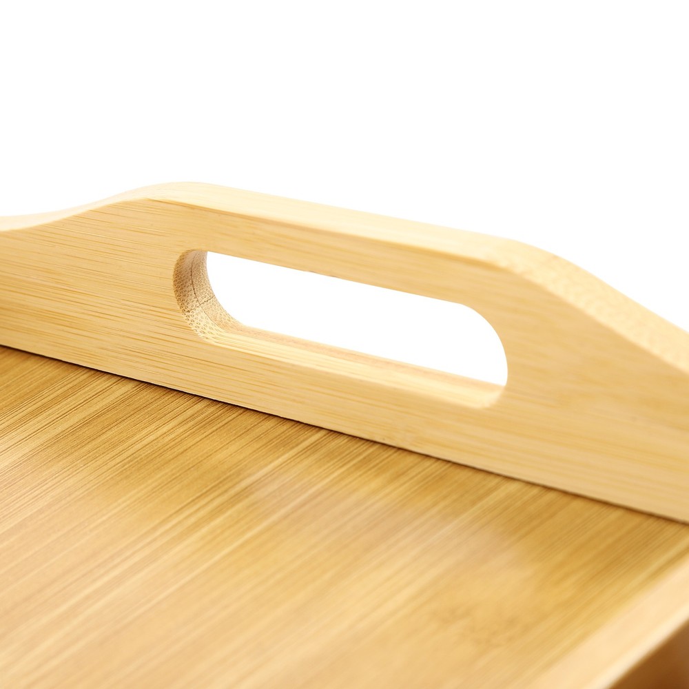 4-Tier Bamboo Storage Rack w/Removable Trays Kitchen Fruit Snack Organizer Shelf