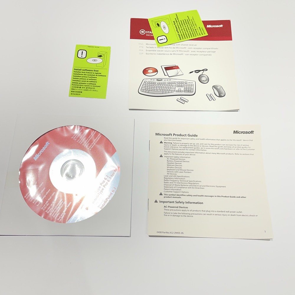 Microsoft Wireless Optical Desktop 1000 Keyboard & Mouse New, unused OPEN BOX