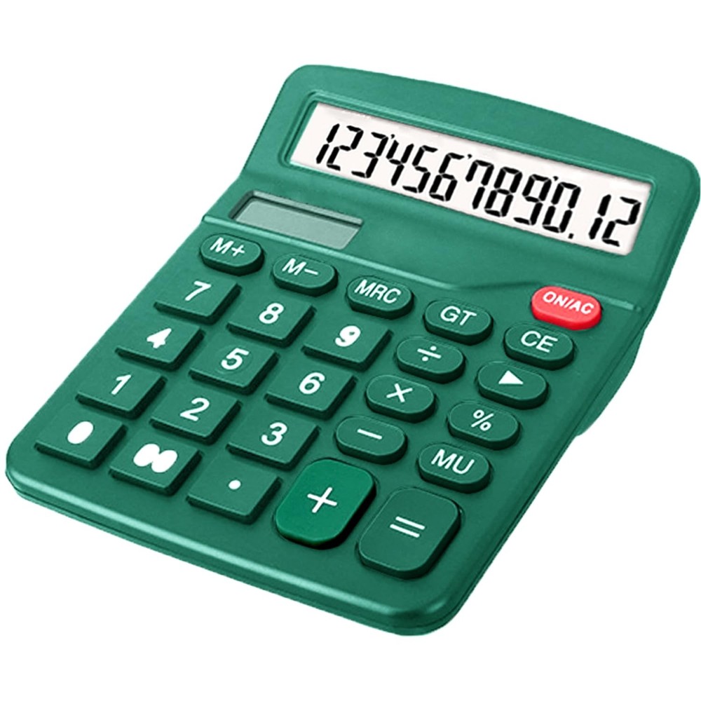 12 Digits Desktop Calculator with Large LCD Display, Basic Calculator Dual So...