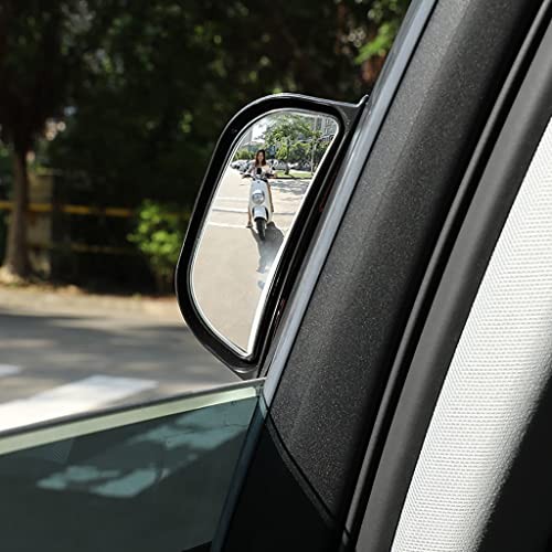 Back Passenger Rear View Mirror Adjustable Blind Spot 1 PC Black frame