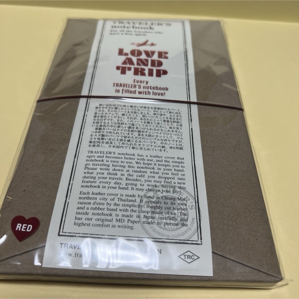 Traveler'S Note Regular Size Love And Trip Red