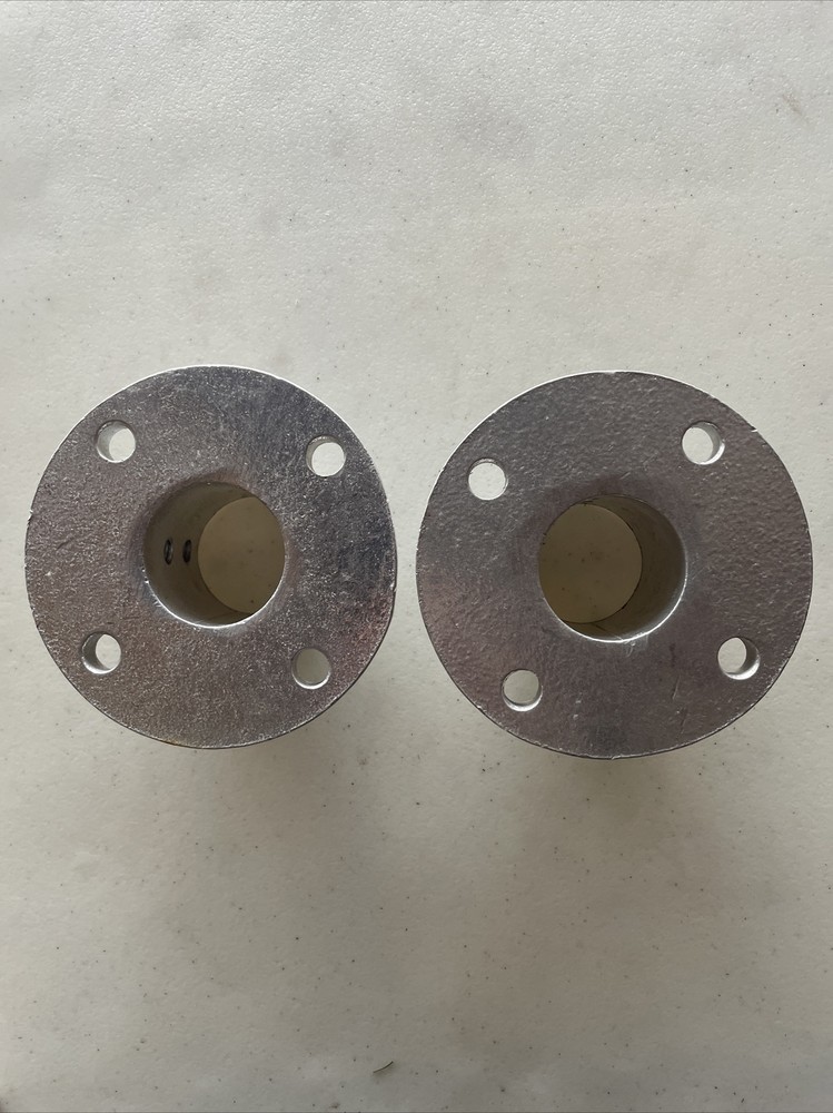 2 Pack Hollaender 42-7 Structural Pipe Fitting, Round Base Flange, Aluminum