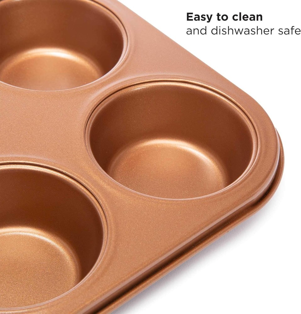 Ecolution Non-Stick Toaster Oven Bakeware Set, 4 Piece, 4-Piece, Copper