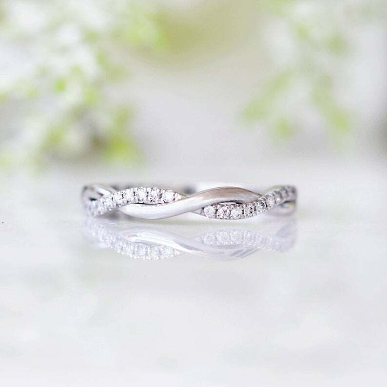 0.45 CT White Round Cut Matching Wedding Band Solid 925 Sterling Silver