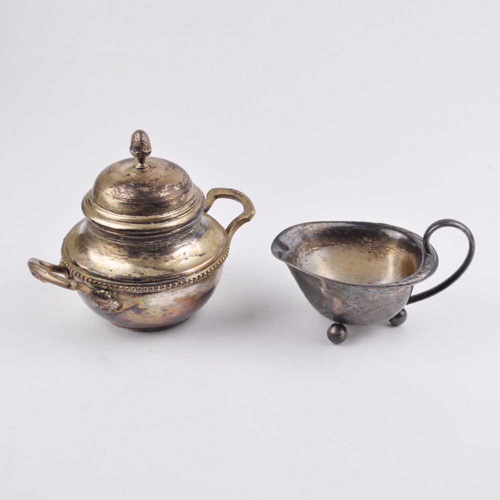 Wmf Beehive Milk Jug Silver / Silver & Covered Dish (Unstamped)