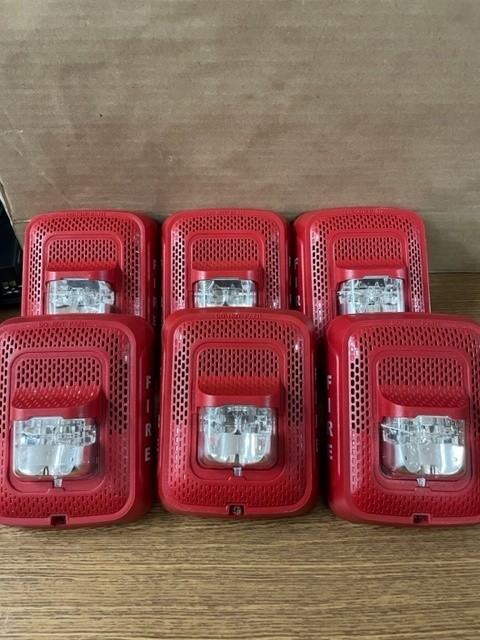 SPSRL SYSTEM SENSOR SPEAKER STROBE RED WALL