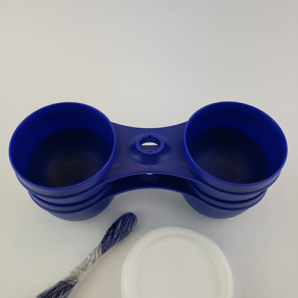 Tupperware Essentials 4 Section Condiment Server Set Black w/White seals NEW