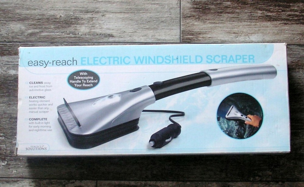 Electric Windshield Scraper with Telescoping Handle by Perfect Solutions 12V