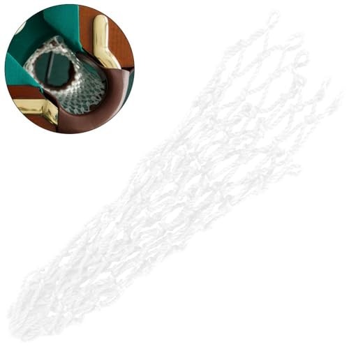 6PCS Billiards Table Net Pocket Set – 32cm Cotton Thread Replacement Mesh white