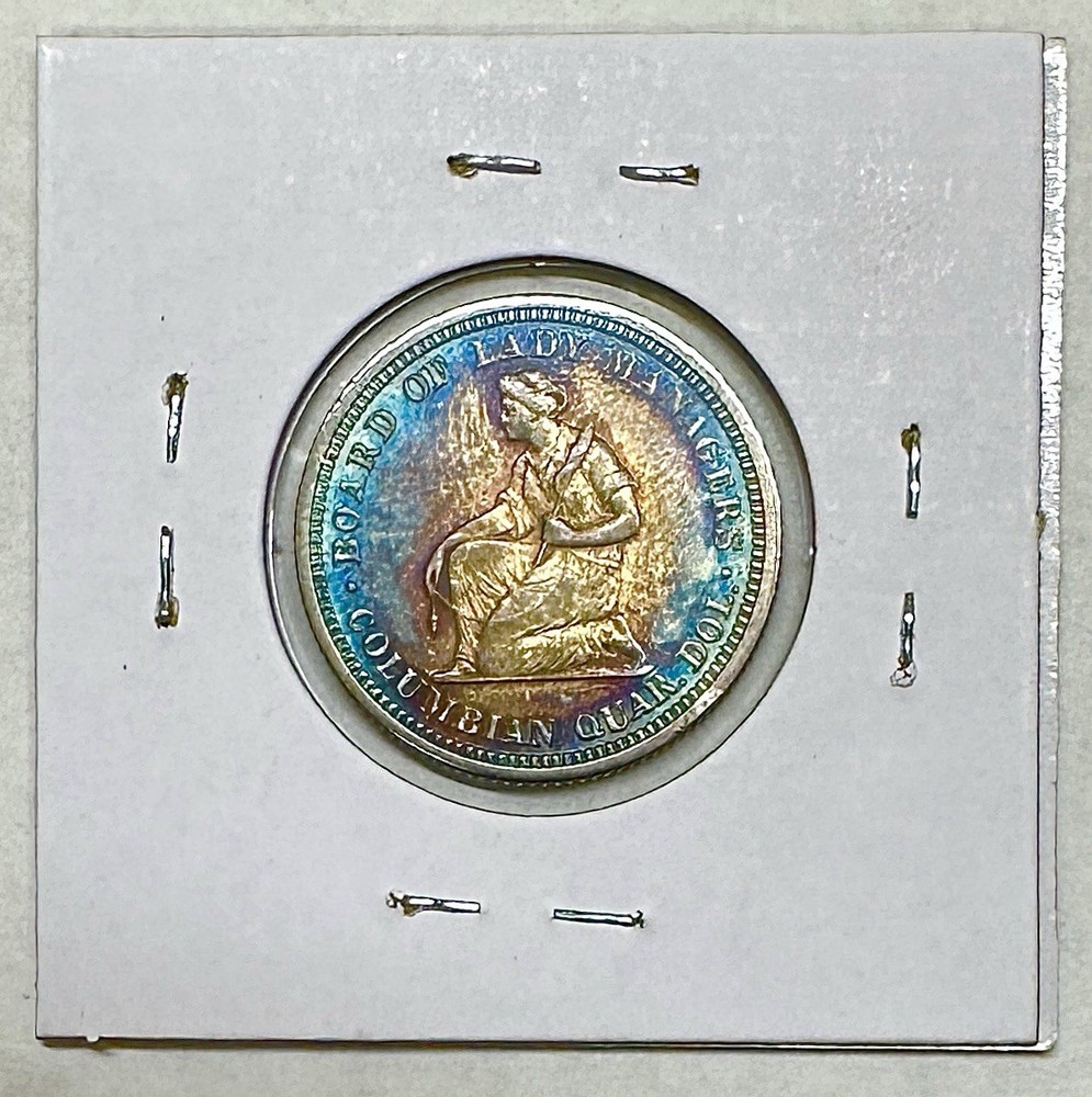 1893 ISABELLA COMMEMORATIVE QUARTER AMAZING TONING **READ DESCRIPTION**