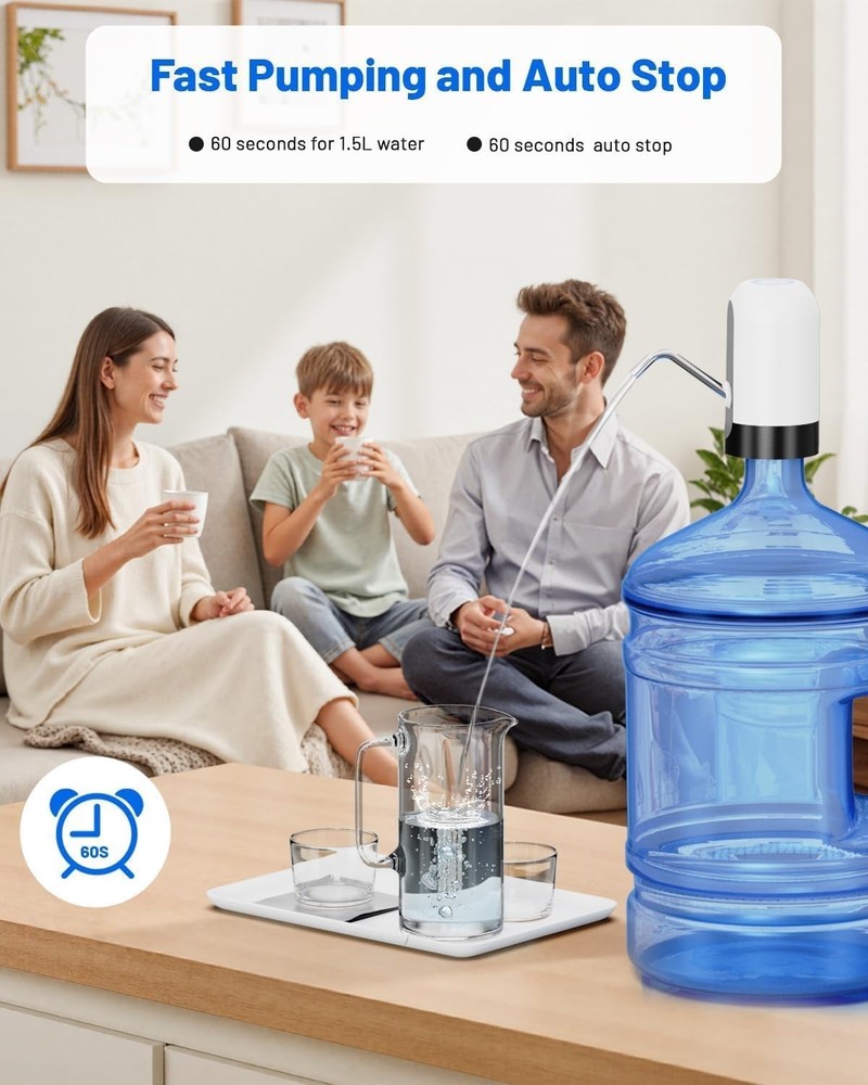 Compact Electric Water Jug Pump with Silicone Lid - 2- Replacement Service