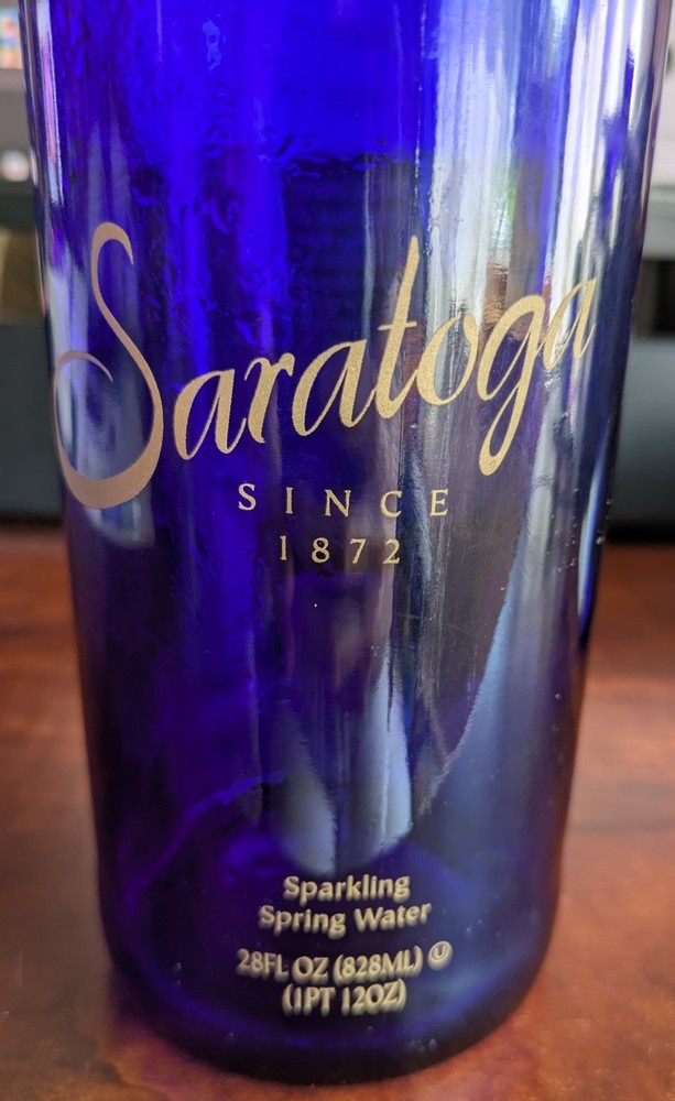 Saratoga Sparkling Spring Water Blue Bottle