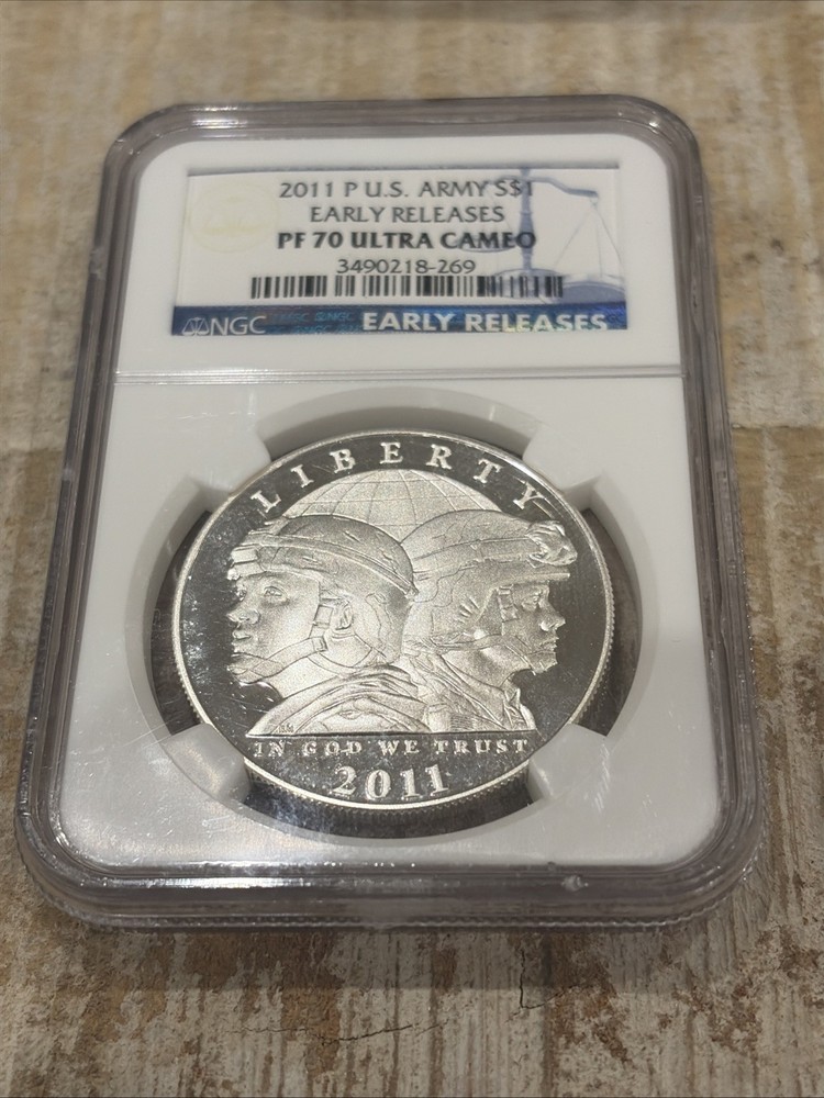 2011-P $1 US ARMY NGC PF 70