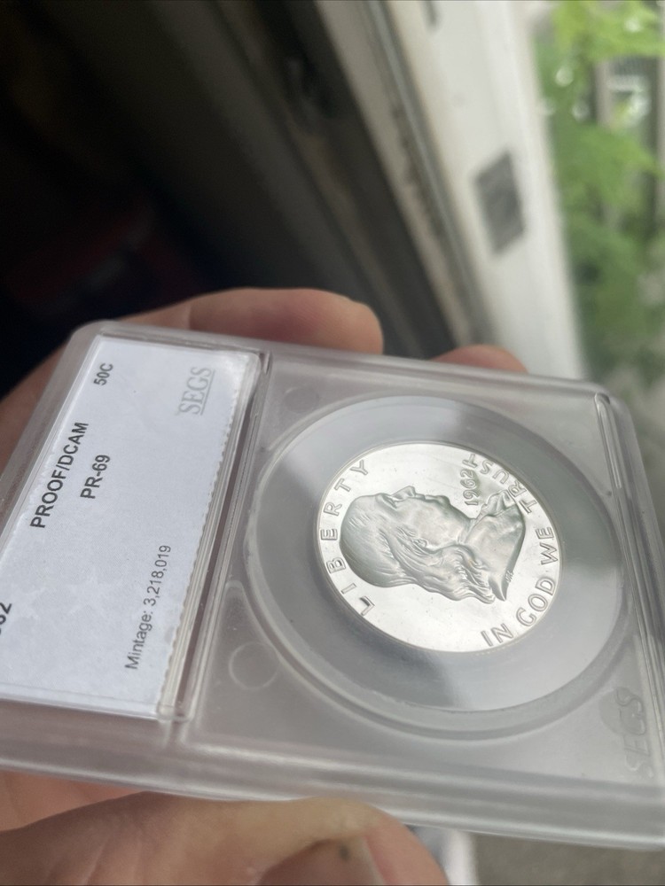 1962 Franklin Half Dollar Dcam Top Pop