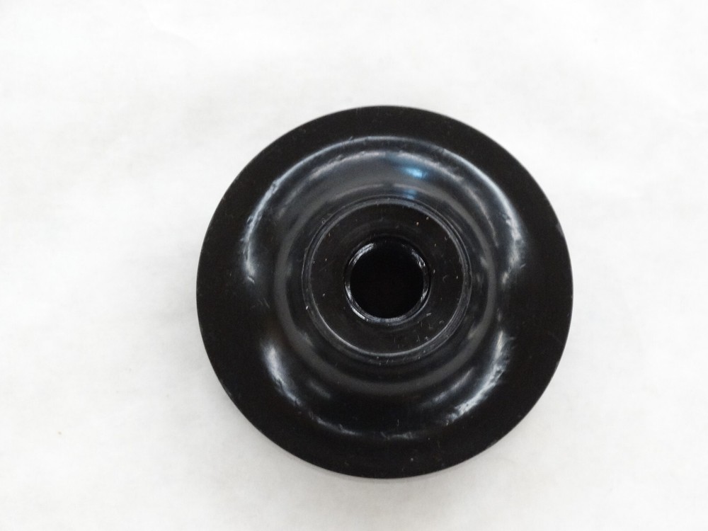 2 Vintage 1 3/4" Smooth Black Threaded Machine knobs, Attachment Knob/ Handle