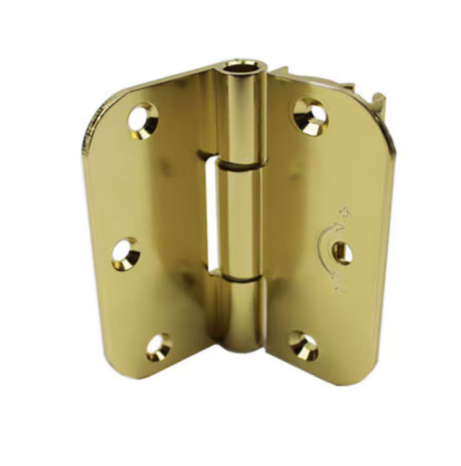 Pella Adjustable Hinge Radius Corner Entry Door - 3.75" by 3.5" - Polished Brass