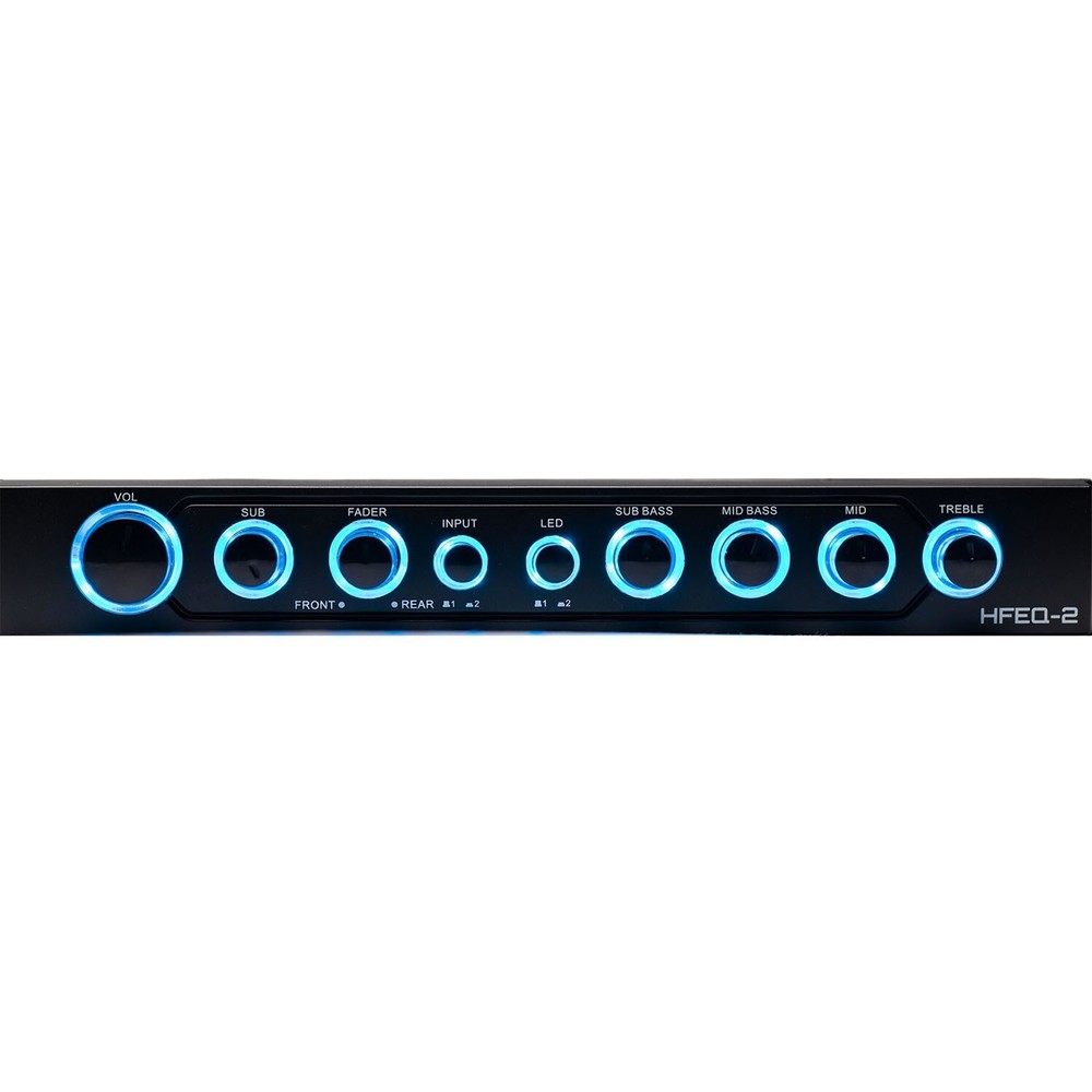 Hifonics HFEQ-2 4-Band Equalizer with 9 Volt Line Driver Signal Processor
