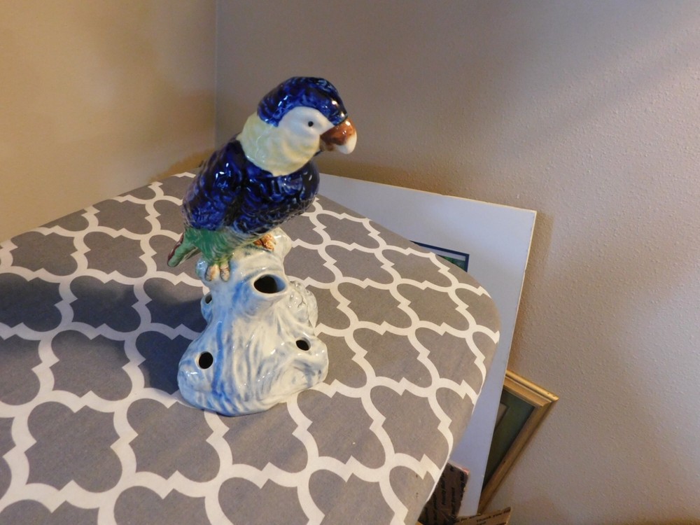 Parrot Flower Frog Vintage