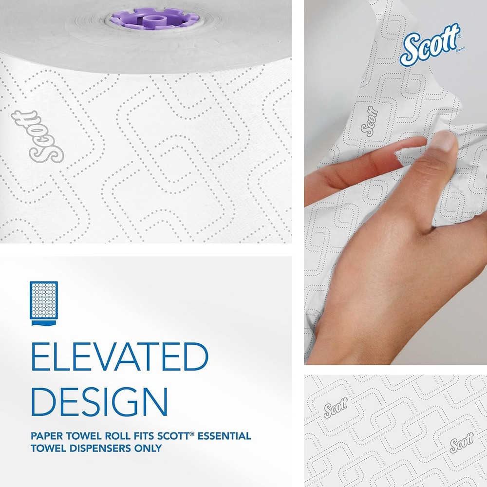 High-Capacity Hard Roll Paper Towels Bulk 02001 Hardwound Elevated Design