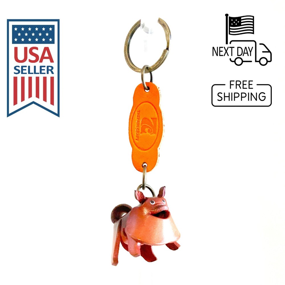 POMERANIAN Handmade Leather Keyring