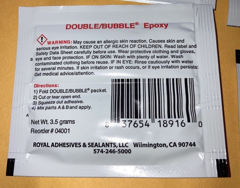 12 Genuine Hardman Double Bubble Red Extra Fast Setting Epoxy exp 12/30/25