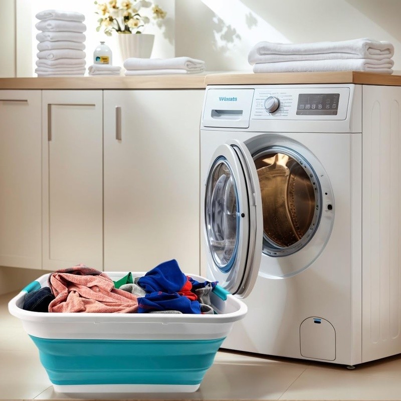 Collapsible Portable Laundry Basket Space Saving Handle TPE PP Storage Container