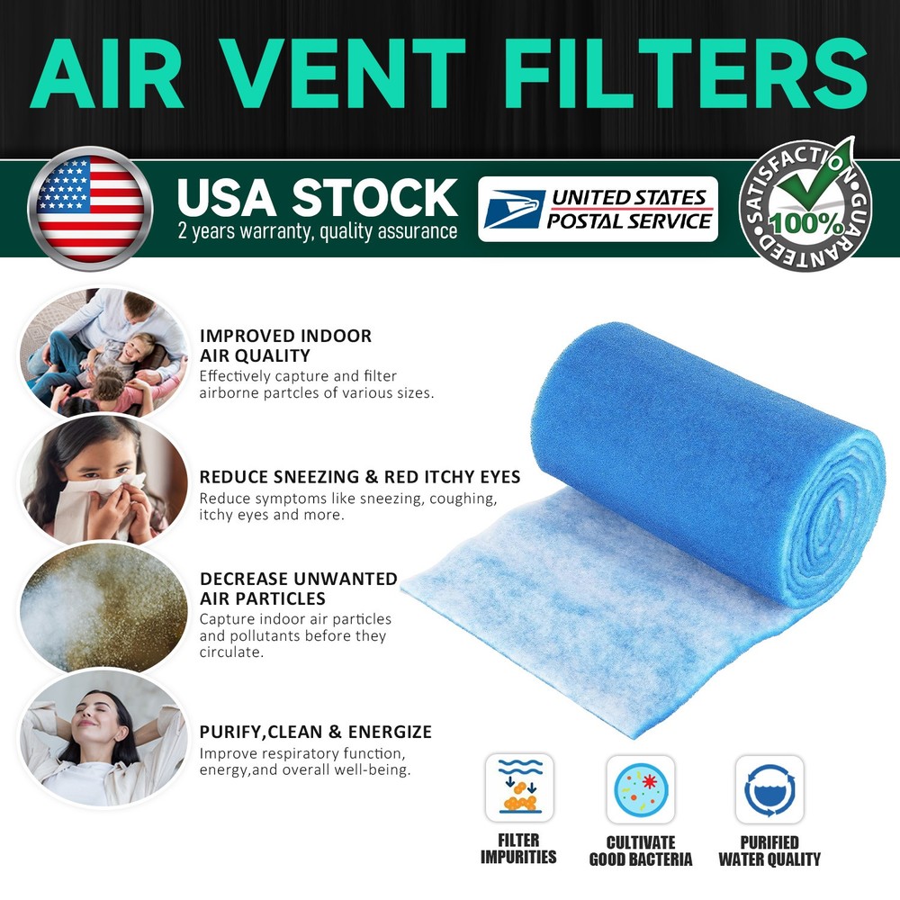 Easy to replace 30cm * 355cm ventilation filter non-woven polyester aquarium