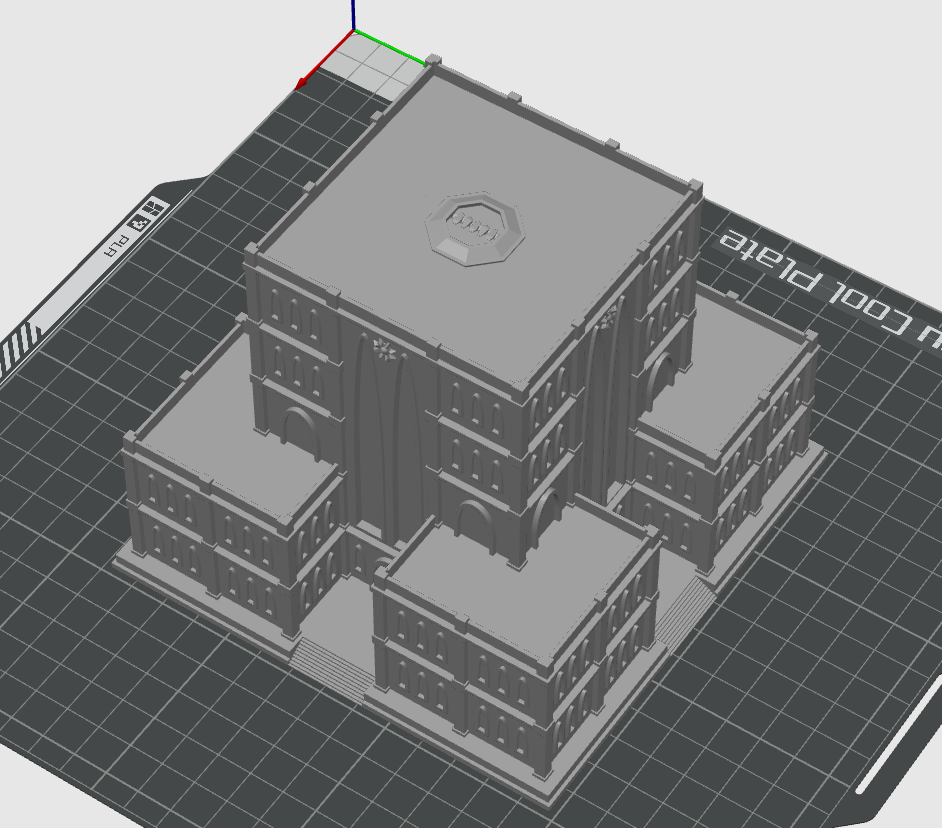 Gothic Tech Cult Citadel - Tabletop Wargame Terrain Battletech Warhammer