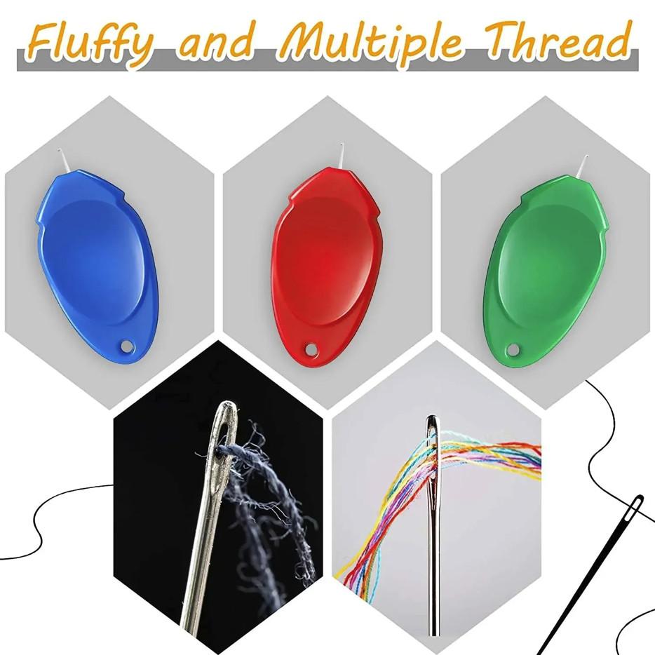 6pcs Needle Threader Sewing Tool Plastic Wire Loop Easy Threading Set - NEW