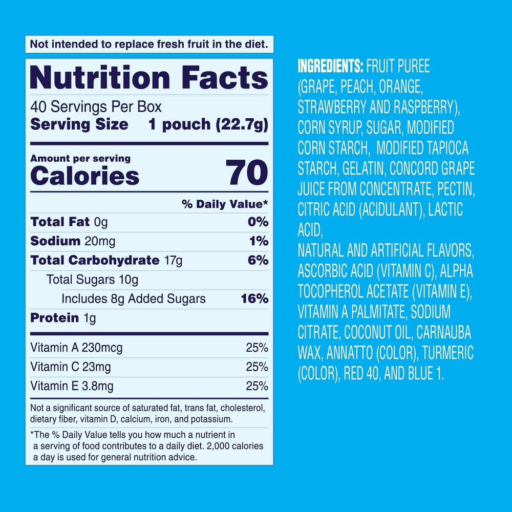 Welch's Made With Real Fruit Fruit Snacks Mixed Fruit 0.8 oz 40 Count