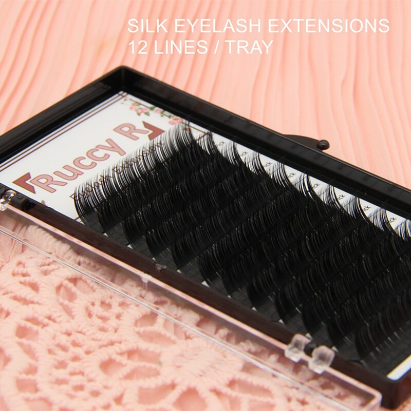 Ruccy R Black Assorted Eyelash Extensions 0.07 C Curd 11mm