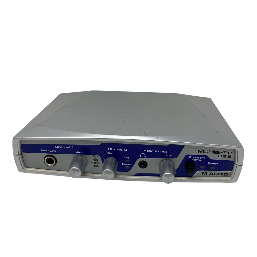 M-Audio MobilePre USB Audio Interface Silver Mobile Recording Preamp