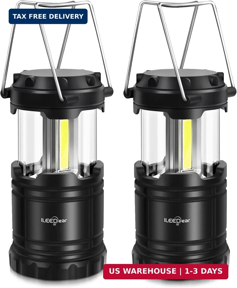 LED Camping Lantern, Battery Operated Lights, Adjustable Brightness for Camping,