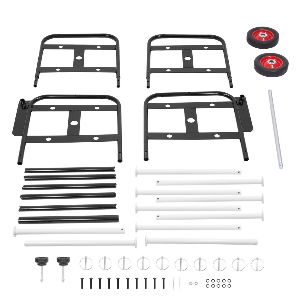 Wire Spool Rack Cable Holder Dispenser with 10 Rods Multiple Axle Spool Cart
