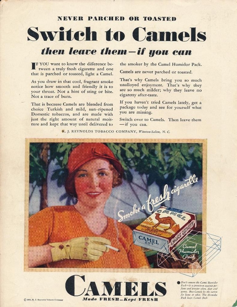 Magazine Ad - 1932 - Camel cigarettes