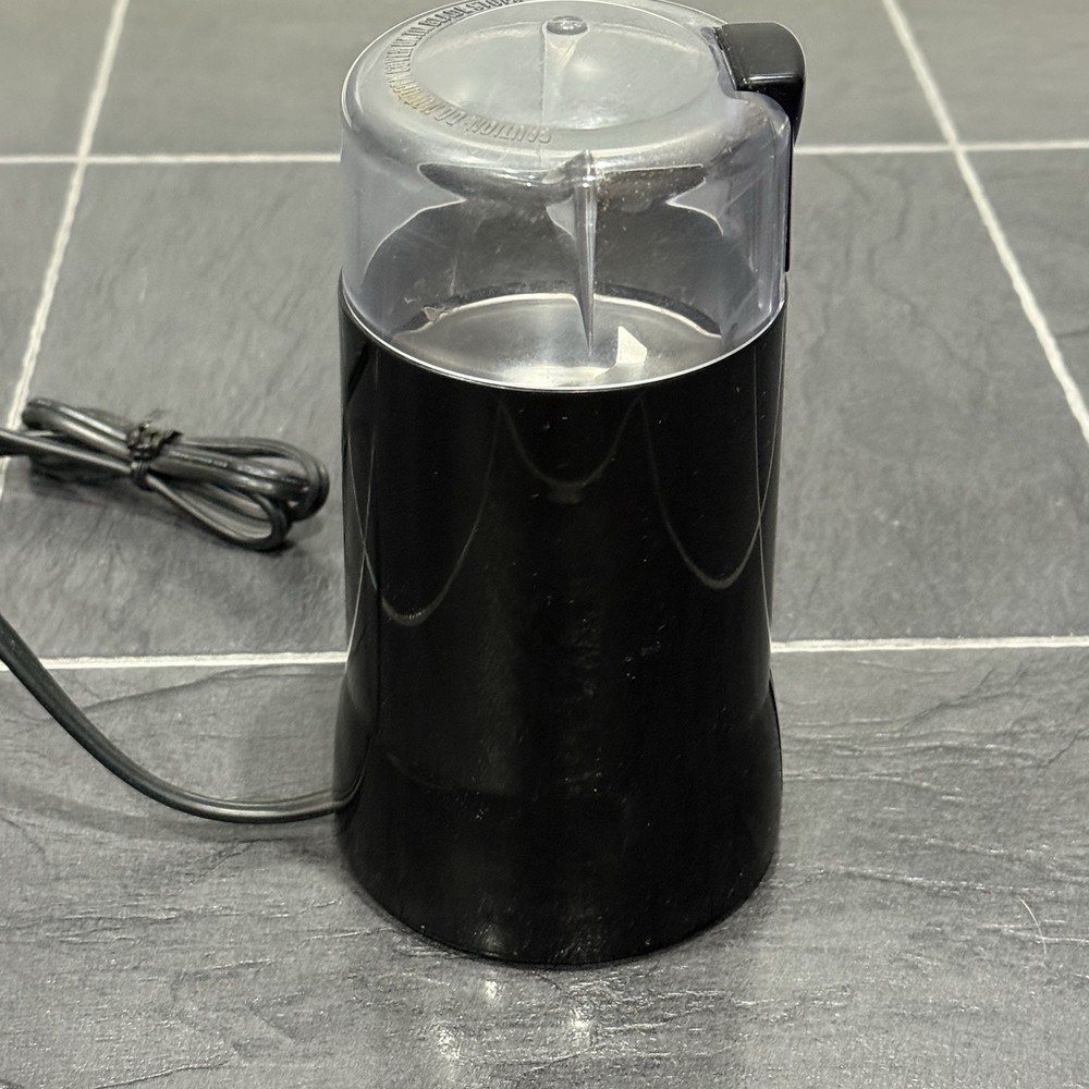 Mr. Coffee IDS57 Black Push Button Coffee Grinder / Herb Grinder Texted Working!