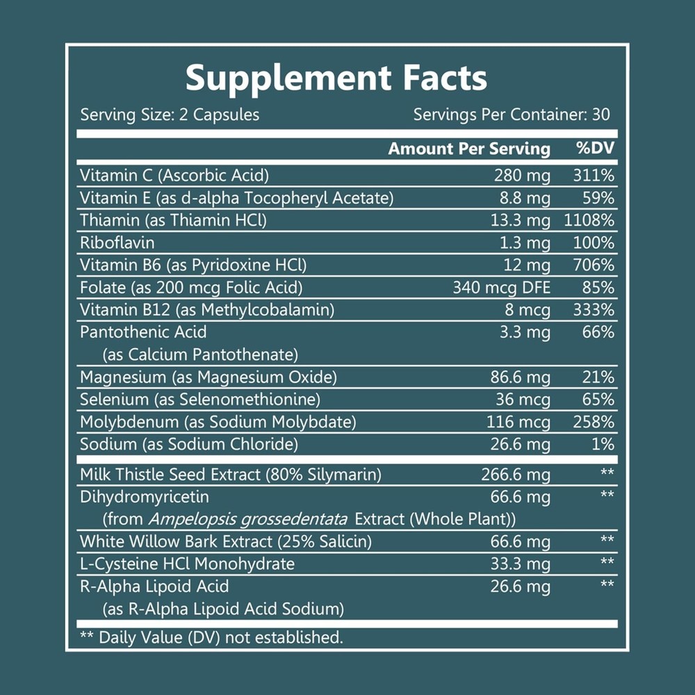 Party Relief Capsules After Drinking DHM Milk Thistle Electrolyte Support