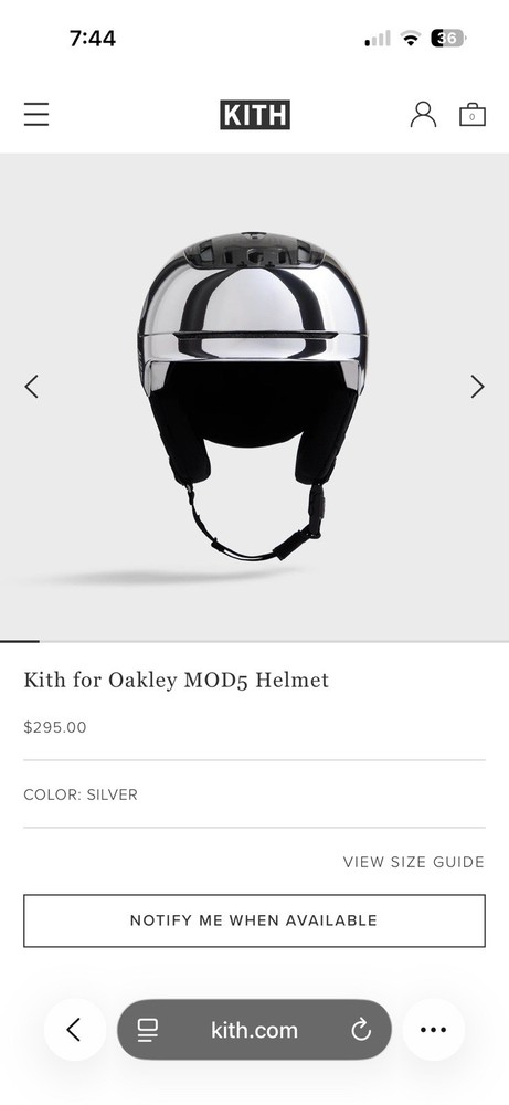 Kith for Oakley MOD5 Helmet (Size Medium, Silver)