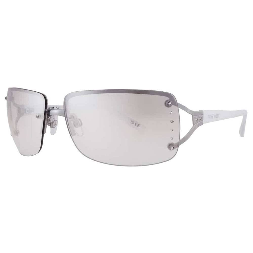 Nine West S04601RDF022 Silver Rectangular Ladies Sunglasses 10270086.LTS BLK
