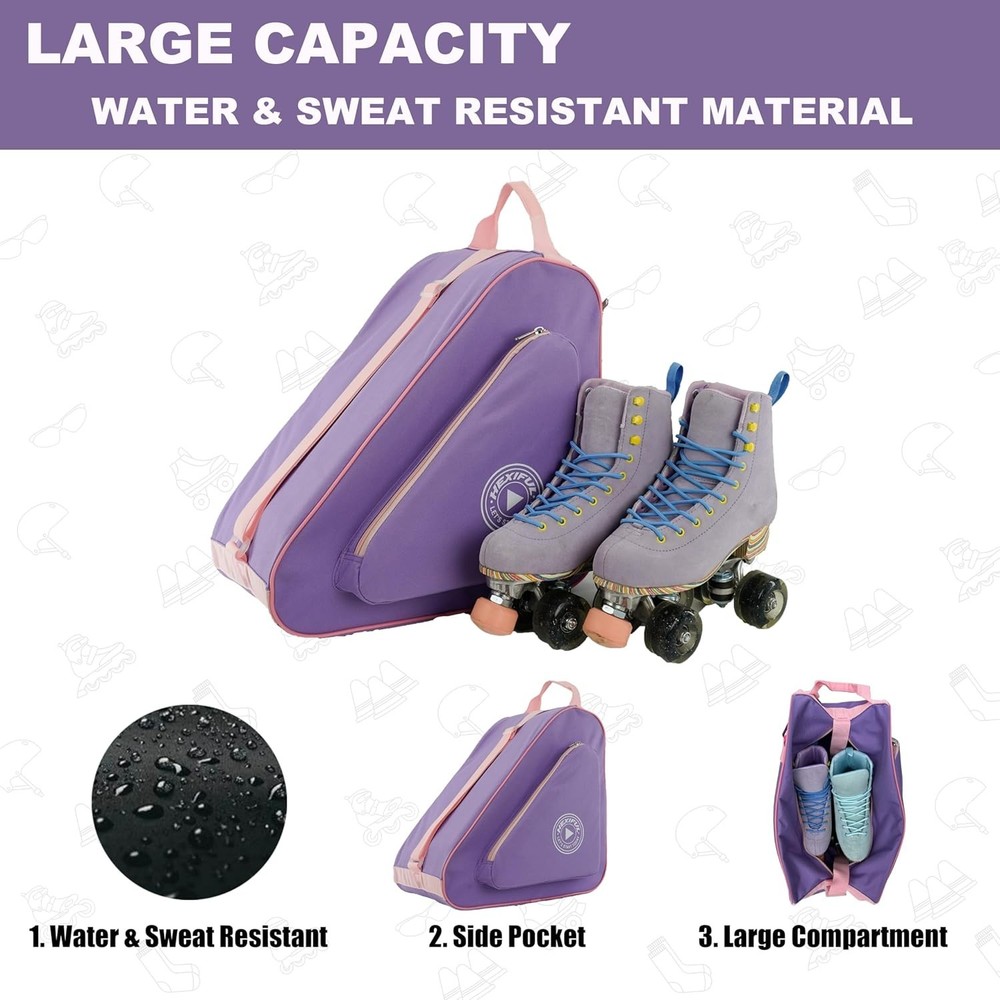 Waterproof Skate Bag for Ice, Inline & Roller Skates – Multiple Colors