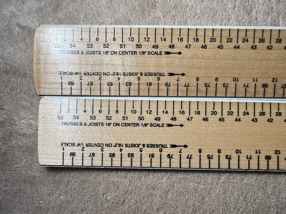 Drafting Architect 19in Ruler Carpenter Construction Advertising Ruler