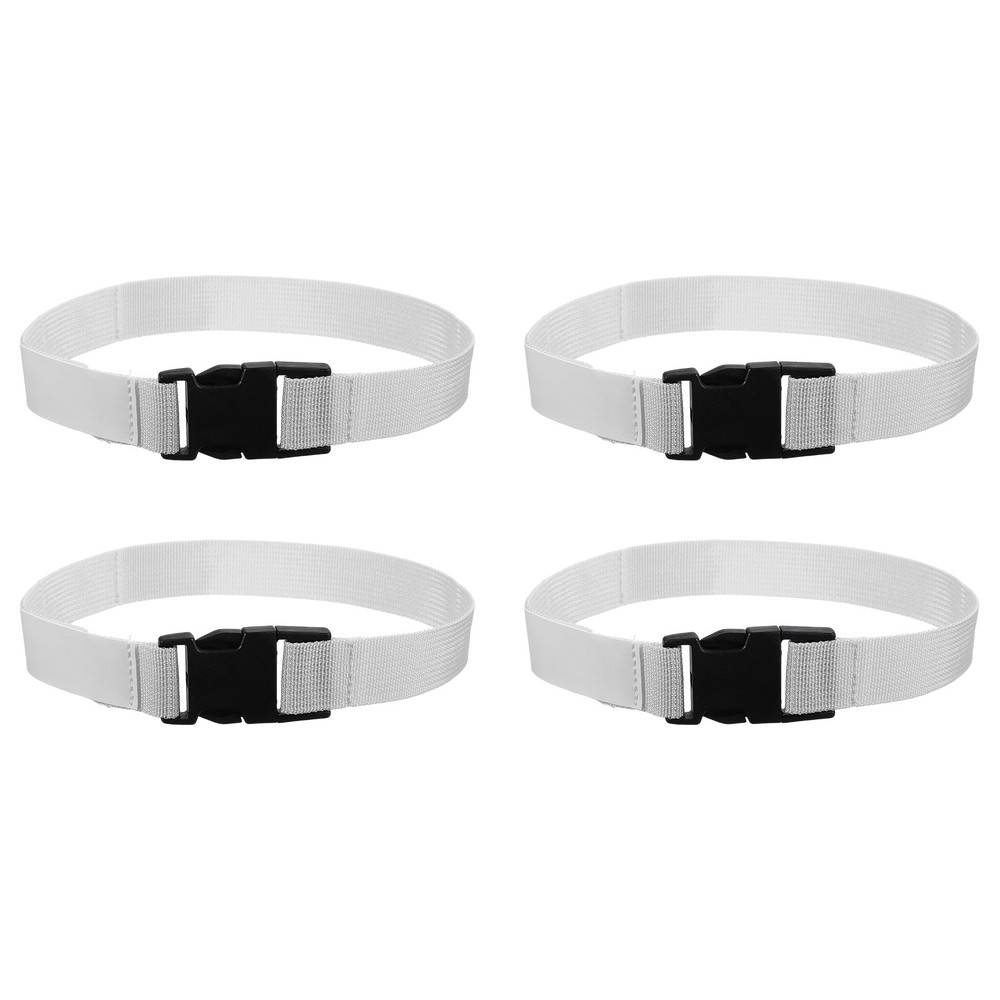 4 Pcs Multipurpose Laundry Strap with Buckle, White