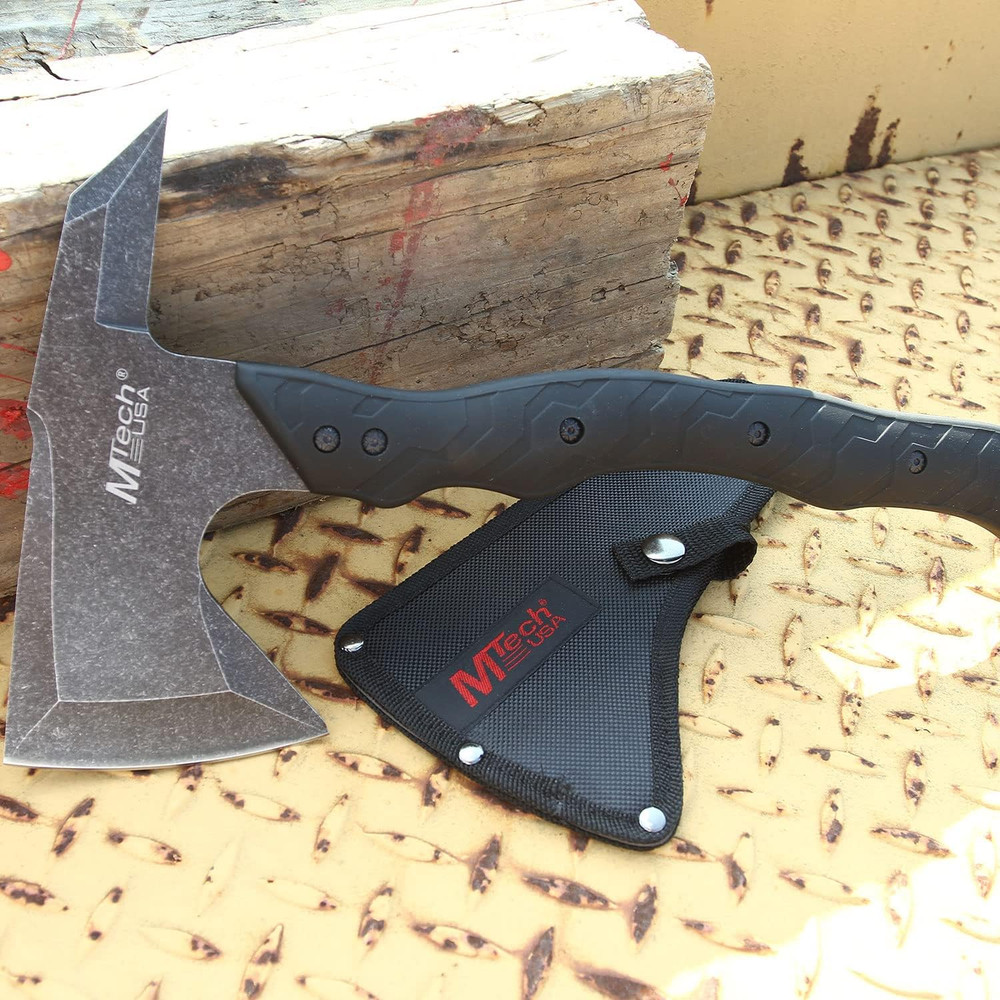 MT-AXE13T Axe, Stonewashed Blade, Black Handle, 14.5" Overall