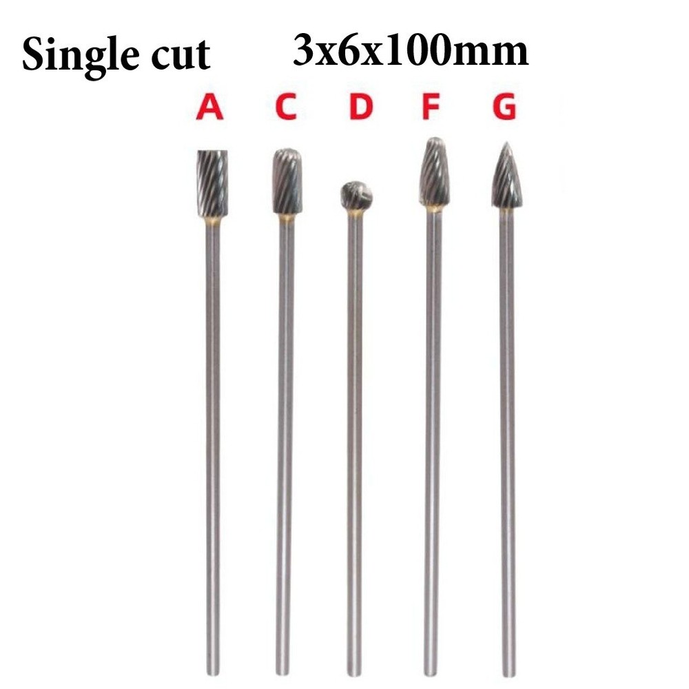 5pcs Solid Carbide Rotary Tools for Precision Work in Metal and Wood Projects