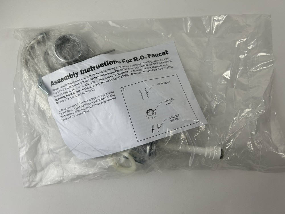 R7100-CR Long Reach Chrome Reverse Osmosis Faucet LR Air Gap Round Mount