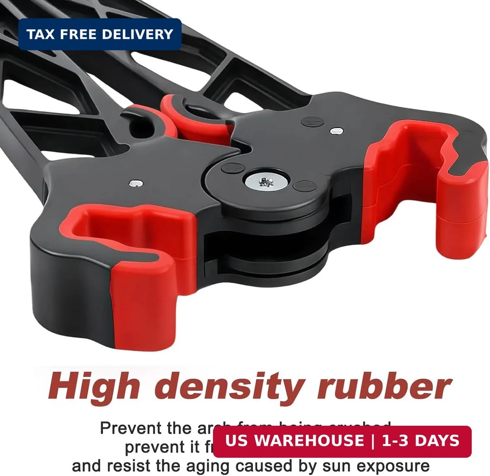 Archery Bow Stand, Rubber Foldable Compound Bow Holder, Ground - Supporting Bipo