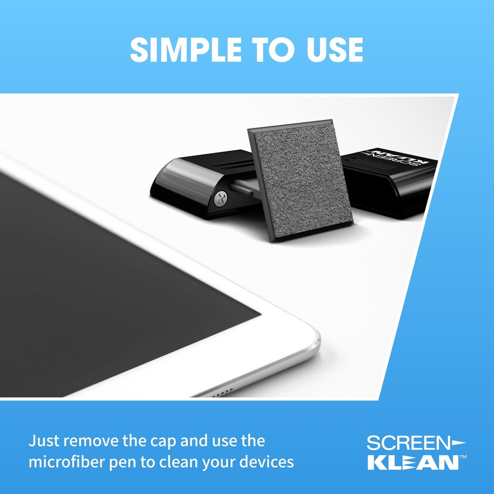 CarbonKlean ScreenKlean Tablet Cleaner Carbon Microfiber Injected Black 1 Count