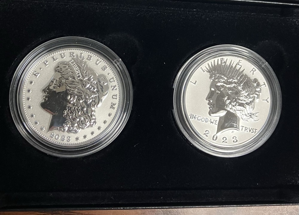2023 $1 Reverse Proof American Silver Eagle Designer Edition 2pc Set, OGP 092505