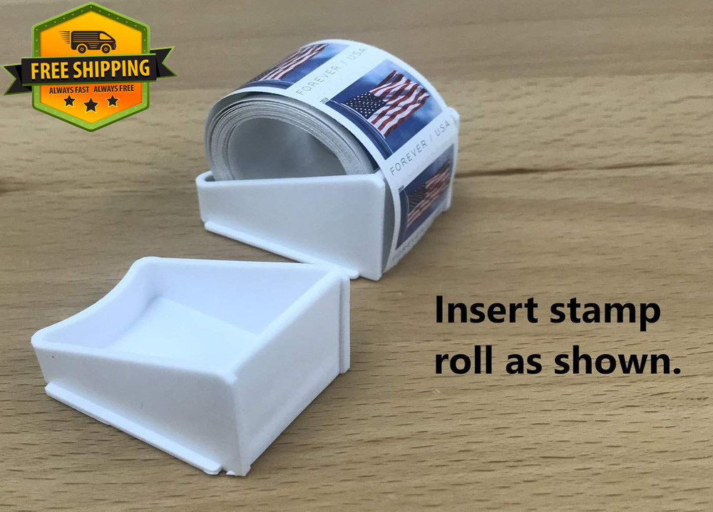 Stamp Roll Dispenser Holder Desktop Postal Organizer